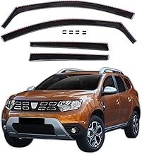 J&J AUTOMOTIVE | GP Wind Deflectors Side Window Deflectors Compatible with Duster 2017-2024, Set 4 pcs, Aerodynamics