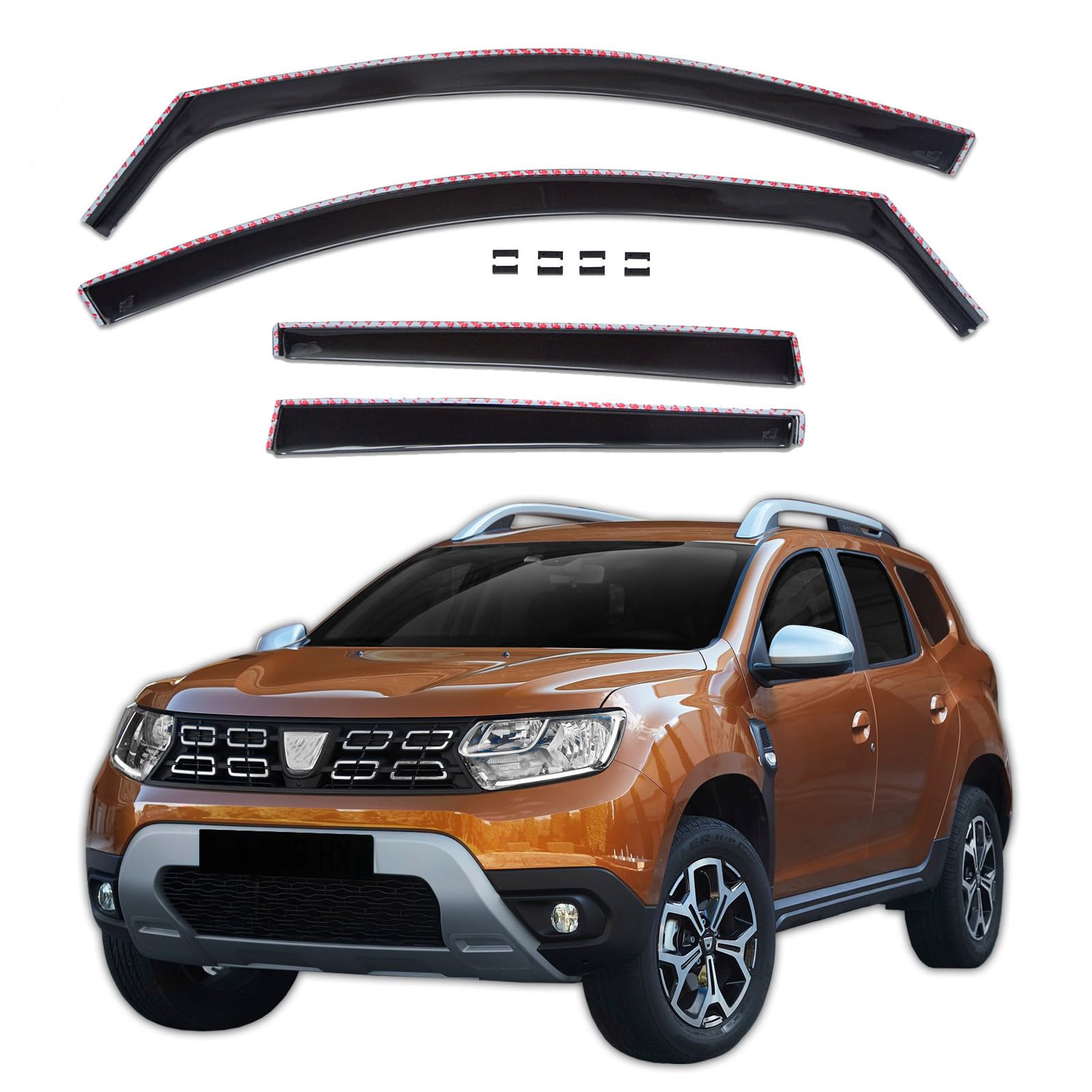 J&J AUTOMOTIVE GP Deflettori per Dacia Duster 2017-2024, 4 pezzi
