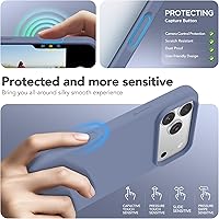 Vista 821 de GONEZ Funda de silicona para iPhone 15 Pro Max, compatible con Magsafe, protector de cámara + protector de pantalla, forro de microfibra suave Negro