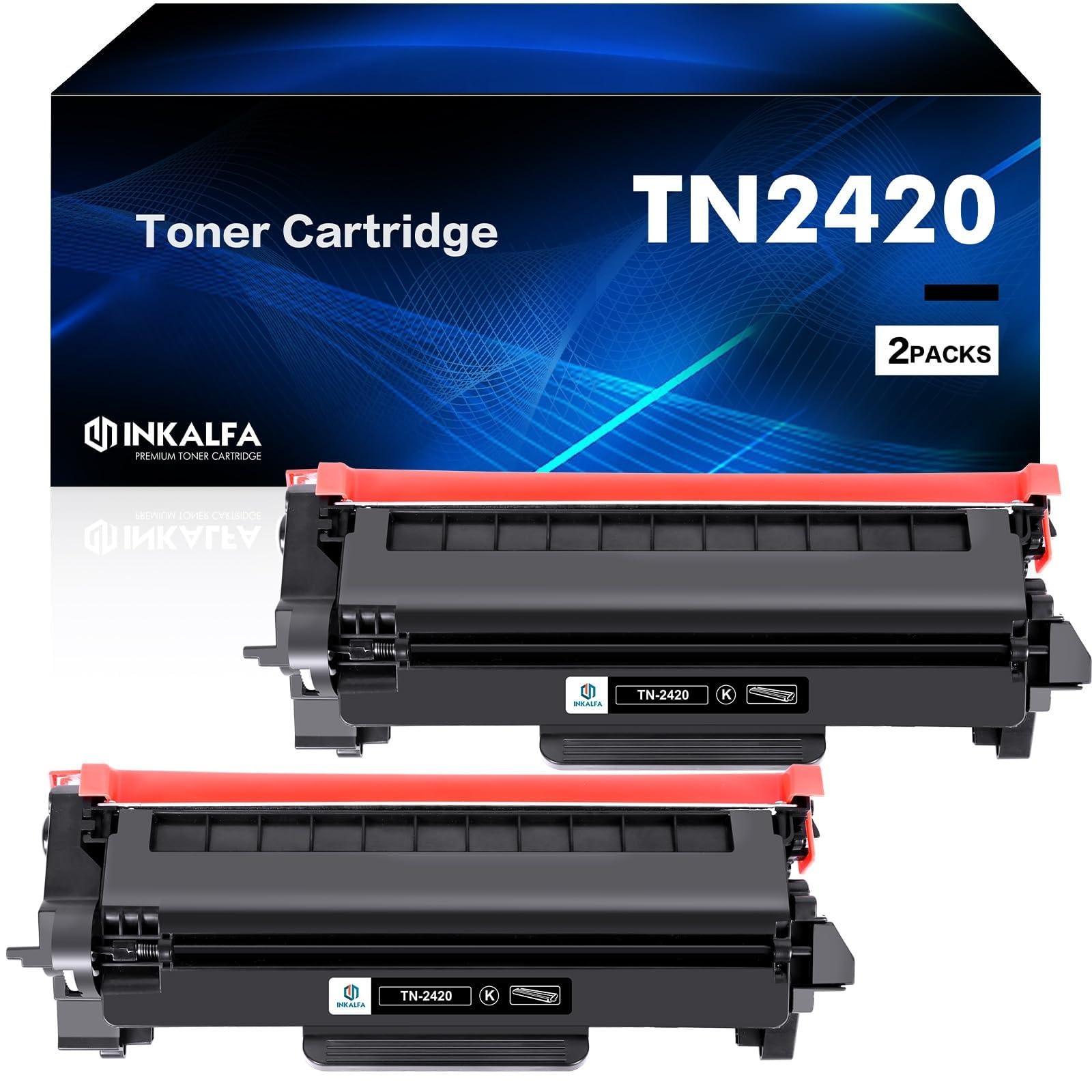 2-Pack TN2420 TN-2420 TN2410 TN-2410 Toner für Brother MFC L2710DW MFC-L2710DW HL-L2350DW MFC-L2710DN DCP-L2530DW HL-L2310D MFC-L2750DW DCP-L2510D MFC-L2730DW DCP-L2550DN HL-L2375DW TN 2420 Schwarz