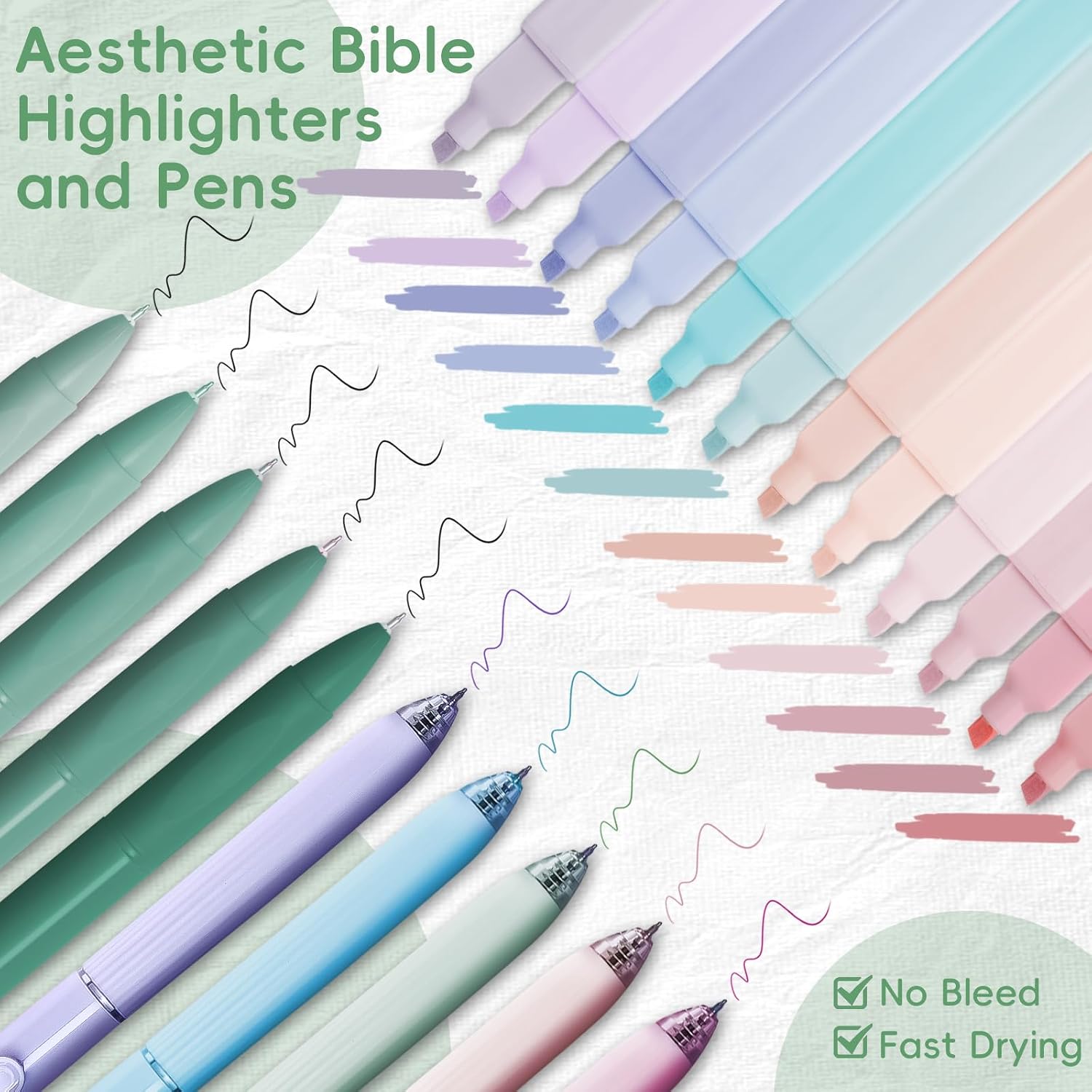 XKDOUS Bible Study Supplies Journaling Kit for Women, Bible Study Kit Journaling Supplies with Prayer Journal, Highlighters, Emergency Card, Pencil Case and More, Christian Gifts for Women, Green