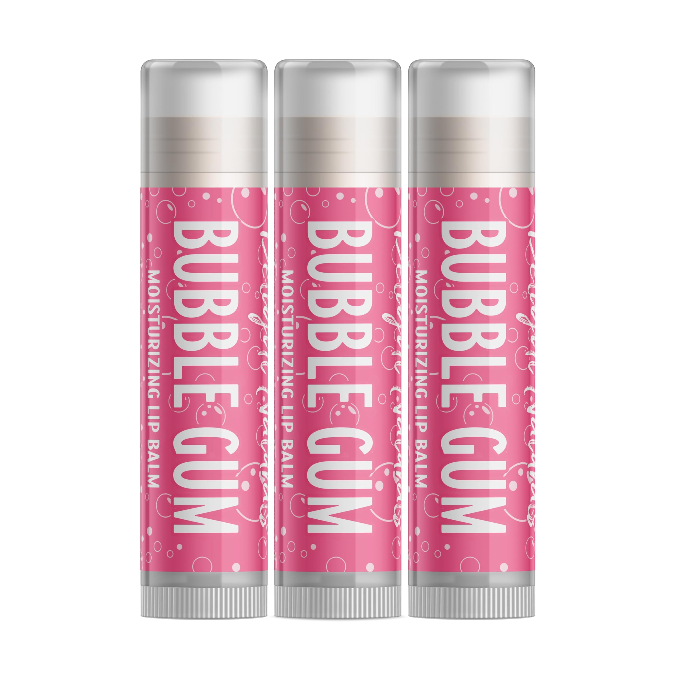 Delight Naturals Bubble Gum Lip Balm - Three Pack