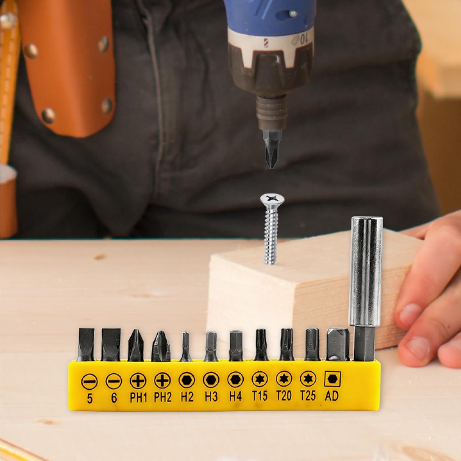105 Degree Right Angle Drill Adapter, Quick Replacement of Impact Drive and Magnetic Screwdriver Socket with Flexible Angle Extension Bit Kit for Screwdriver & Drill, Suitable for Narrow Spaces