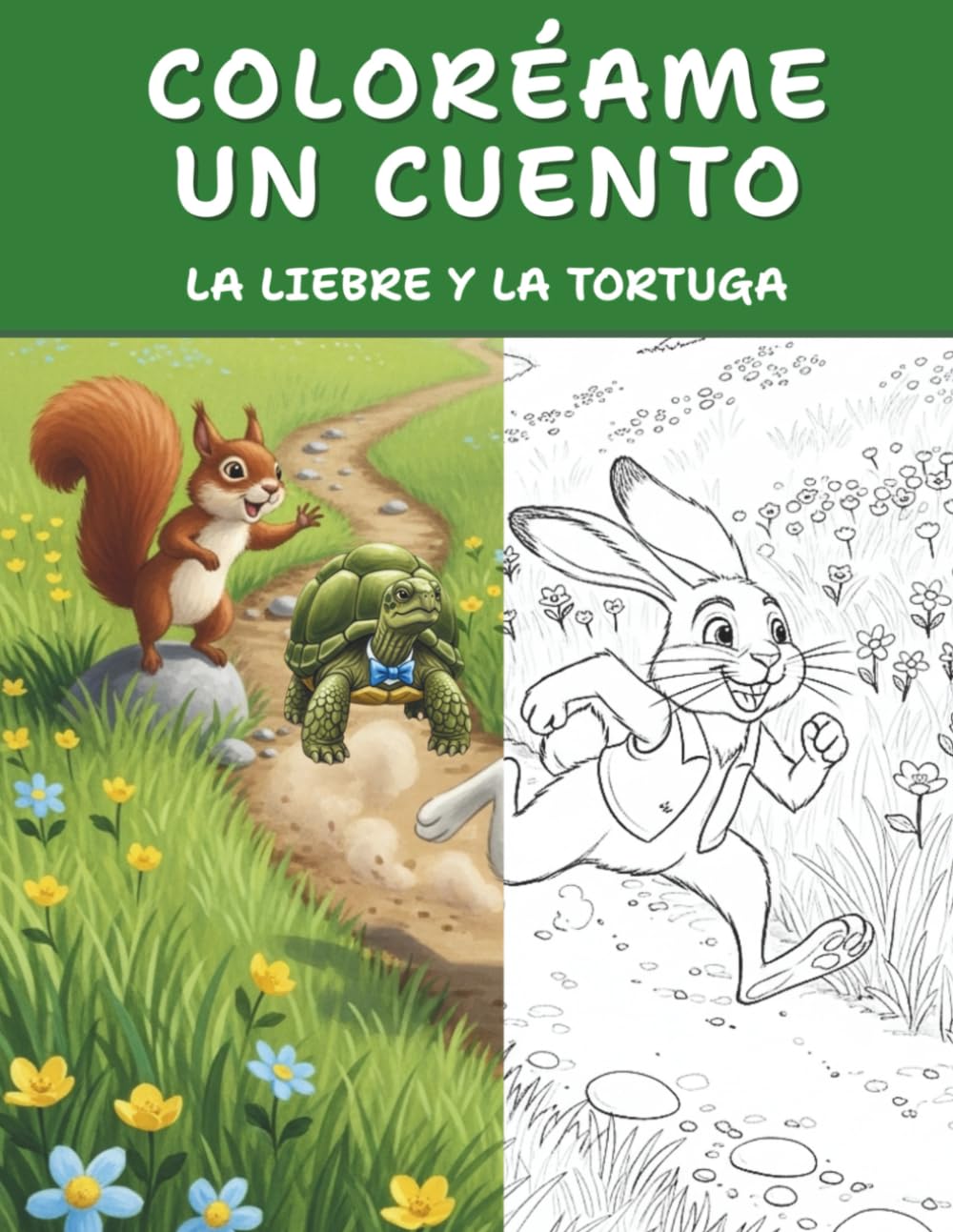 Coloréame un cuento: La liebre y la tortuga