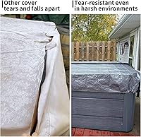 Vista 5 de UCEDER Cubierta Redonda para Tina de Hidromasaje 170G de Polietileno, Cubierta de Spa Impermeable y Protección UV, Protector Solar para Tina
