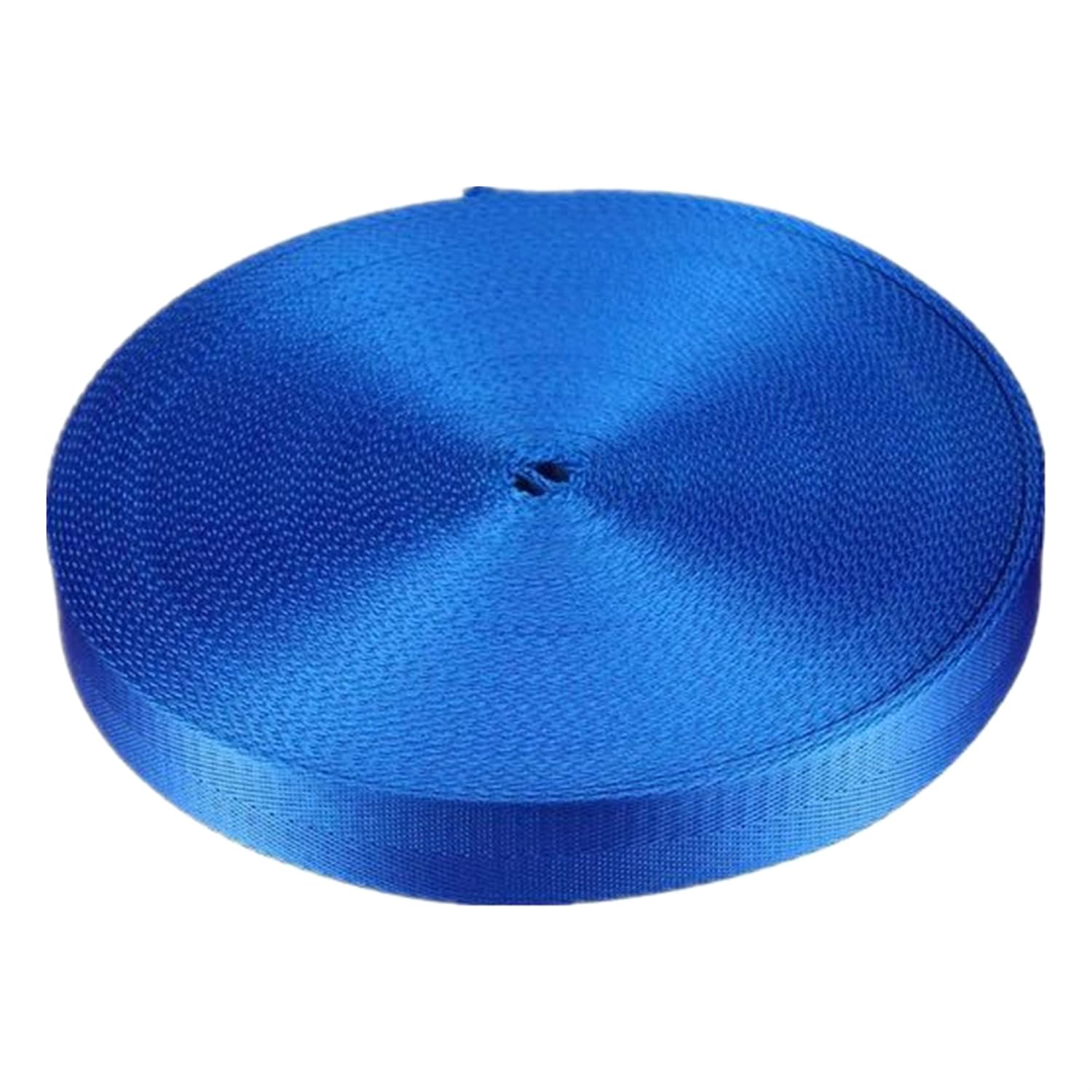 FGJsfhrDTU Webbing, Nylon Tape Multicolor 25mm-38mm Width 5-20 Yards Length(Blu,25mm/5 yards)
