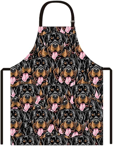 Miniatura 2 de GUGLILI Delantal de chef con diseño de Rottweiler para perros