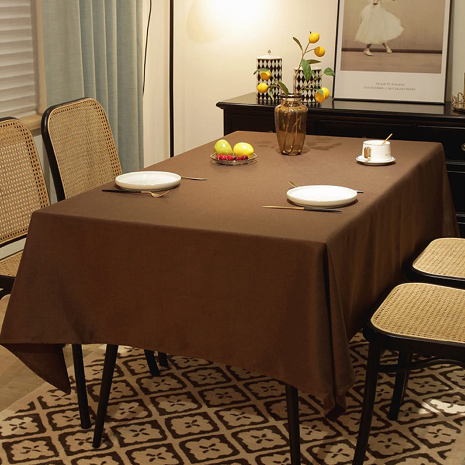 Tovaglia rettangolare impermeabile, 170 x 300 cm, design in finto lino, perfetta per feste ed eventi, elegante tovaglia per la casa e per esterni