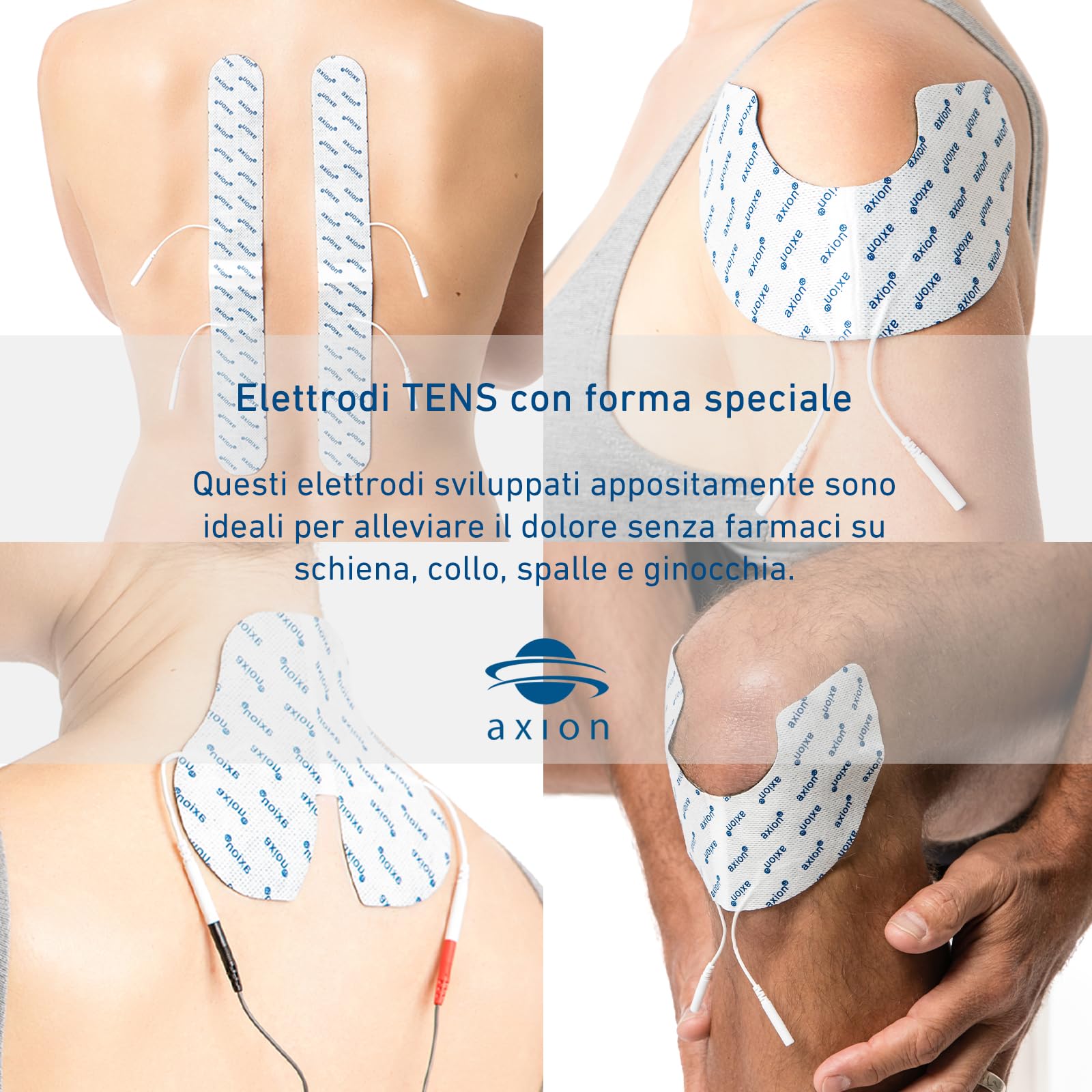 axion - Set di elettrodi Speciali per la Schiena (Set elettrodi Schiena - collo - spalle)