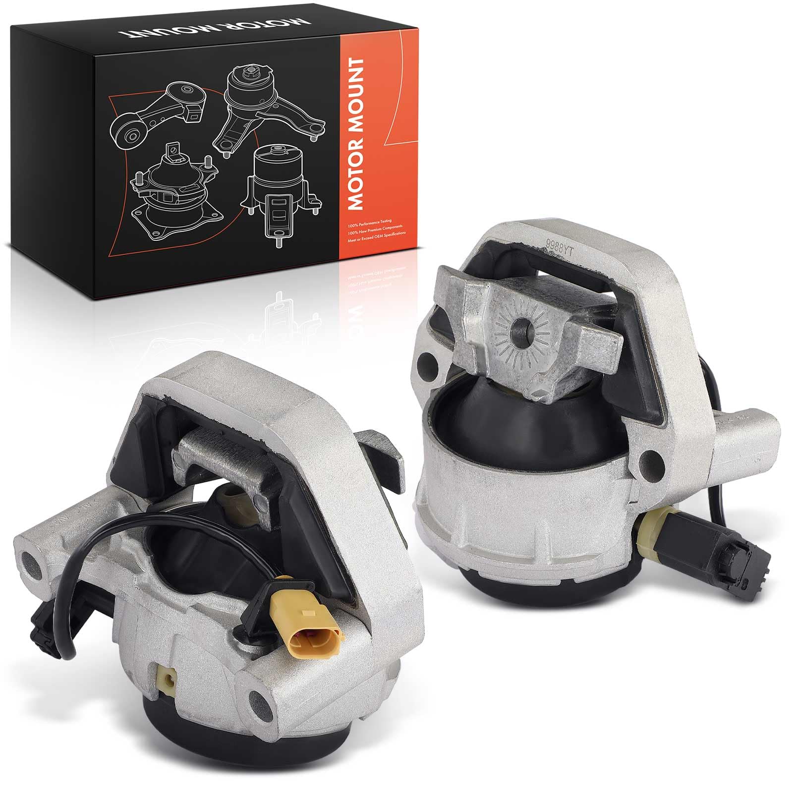 Frankberg 2x Juego de soportes de motor delanteros izquierdo y derecho | 4G0199381NT; Compatible con: A6 Allroad 4GH 4GJ ,A6 4G2 4GC ,A6 Avant 4G5 4GD ,A7 Sportback 4GA 4GF