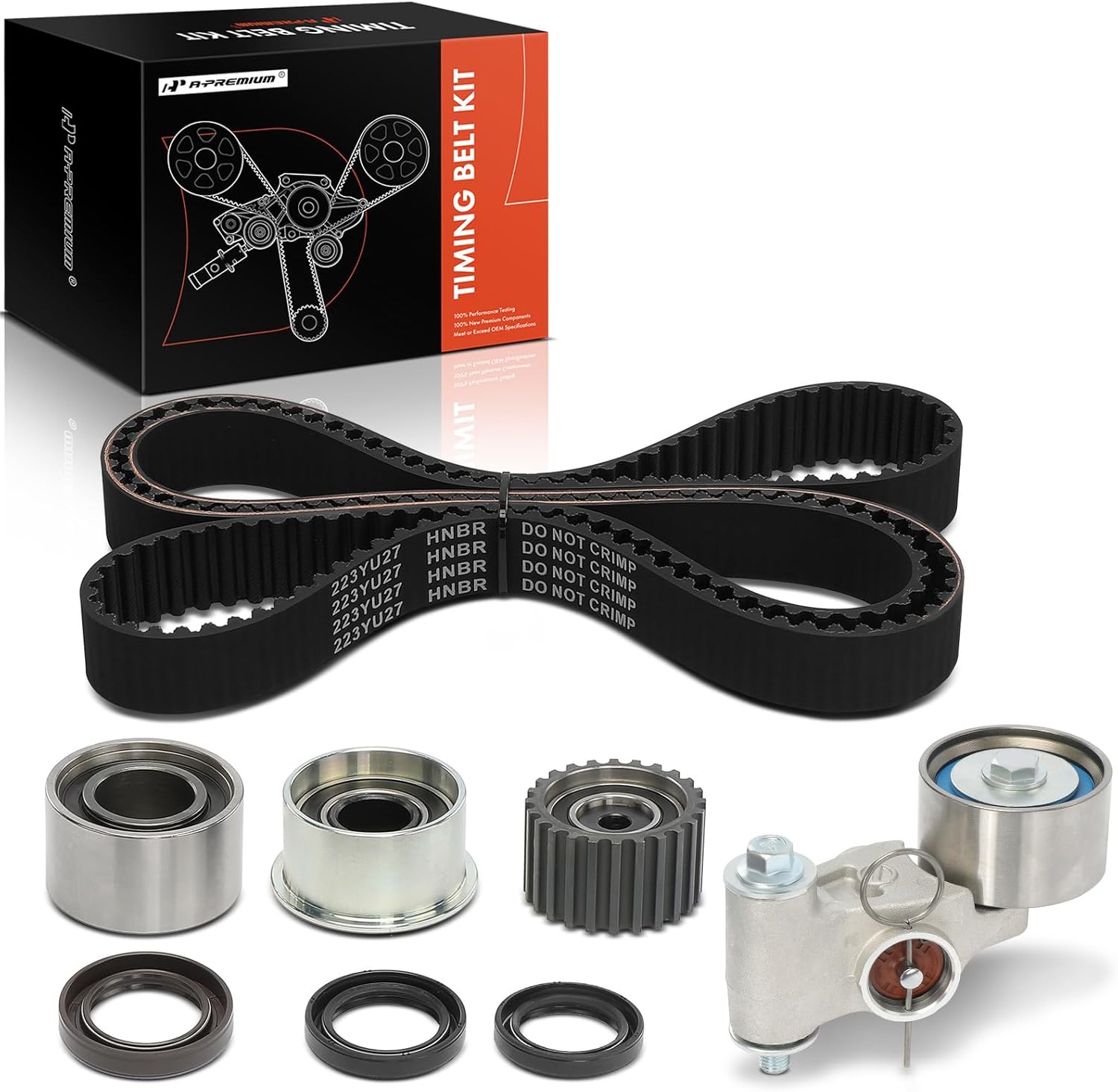 A-Premium Engine Timing Belt Kit Compatible with Subaru Outback 2000-2009, Legacy 2000-2009, Baja 2003-2006 - SOHC 2.5L