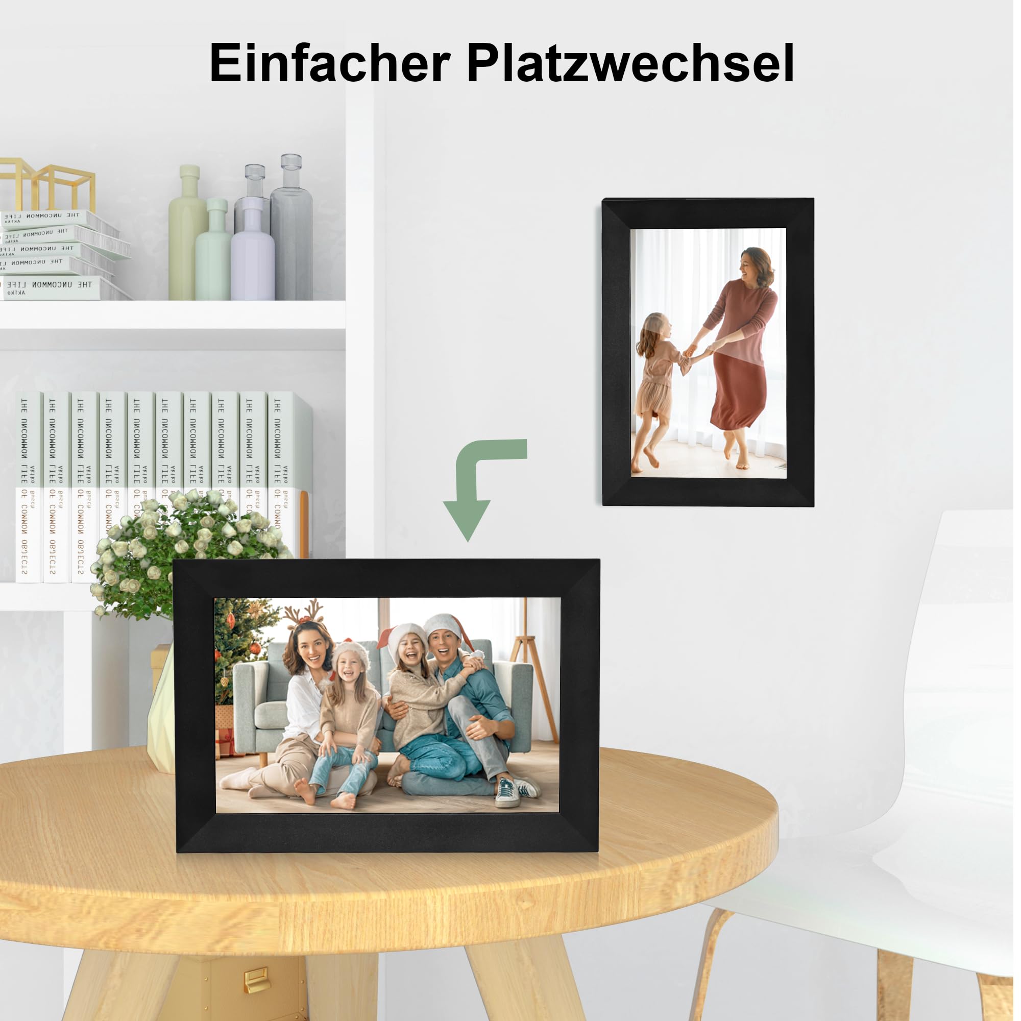 Veidoo Frameo 10.1 Zoll 32GB WiFi Digitaler Bilderrahmen 1280x800 HD IPS Touchscreen
