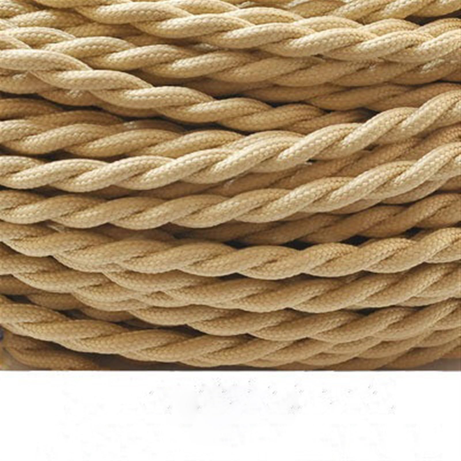 filo tessile intrecciato, Filo elettrico in rame rivestito in tessuto 2x0,75 mm, 250 V(Linen,8Meter)