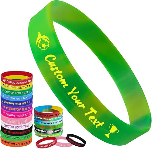 Miniatura 10 de Pulseras de silicona personalizadas Pulseras de goma de aduana a granel para eventos con texto de logotipo, pulseras personalizadas, regalos para