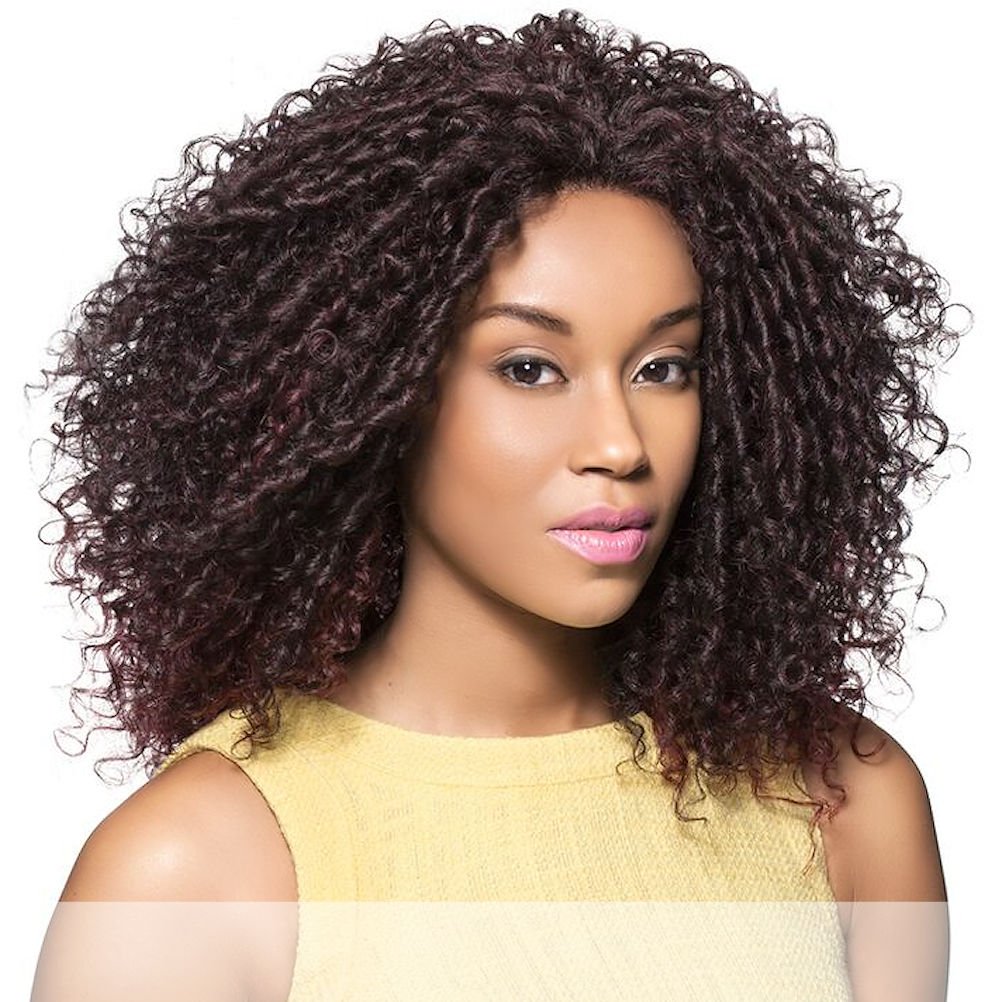 Foxy Lady (Frida) - Heat Resistant Fiber Lace Front Wig in RT1BPUR