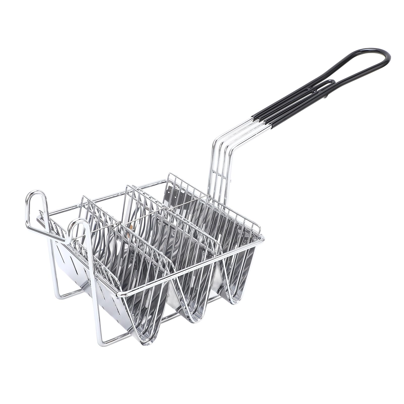 Yinhing 3 Grid V Shape Taco Fry Basket Stainless Steel Tortilla Shell Maker