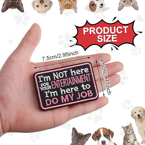 Miniatura 2 de Xunyee 30 parches de perro de servicio extraíbles Please Don't Pet Me in Training No Touch con cierres de gancho y bucle, parche táctico bordado