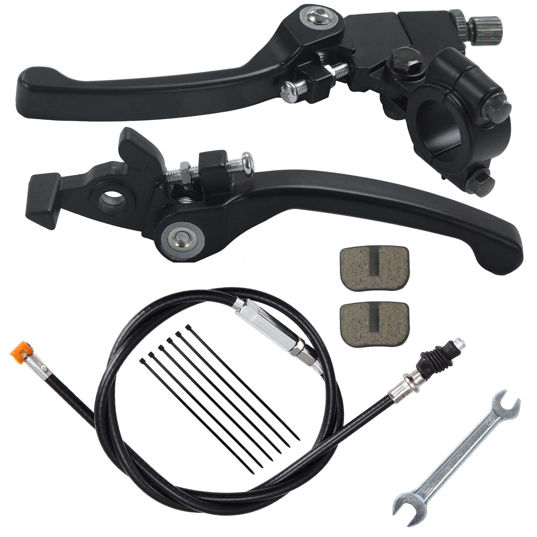 Folding Clutch Brake Lever with Clutch Cable Compatible with Apollo RFZ TaoTao SSR 110 125 Thumpstar 50cc 150cc 7/8 Handble Bar Xmotos Apollo 125 Pit Dirt Bike