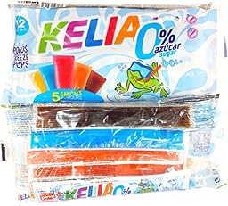 Polos Flash Kelia SIN AZUCAR - 60 Unidades de Flash - Polines Flax Sin Azucar - 5 Sabores: Fresa, Cola, Naranja, Limon y Frambuesa - Polos Kelia Sin Azucar