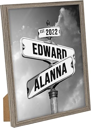 Miniatura 8 de Regalos personalizados para novio, novia, letrero de calle vintage, letrero de calle Crossroads, el mejor regalo para parejas, póster de lienzo con