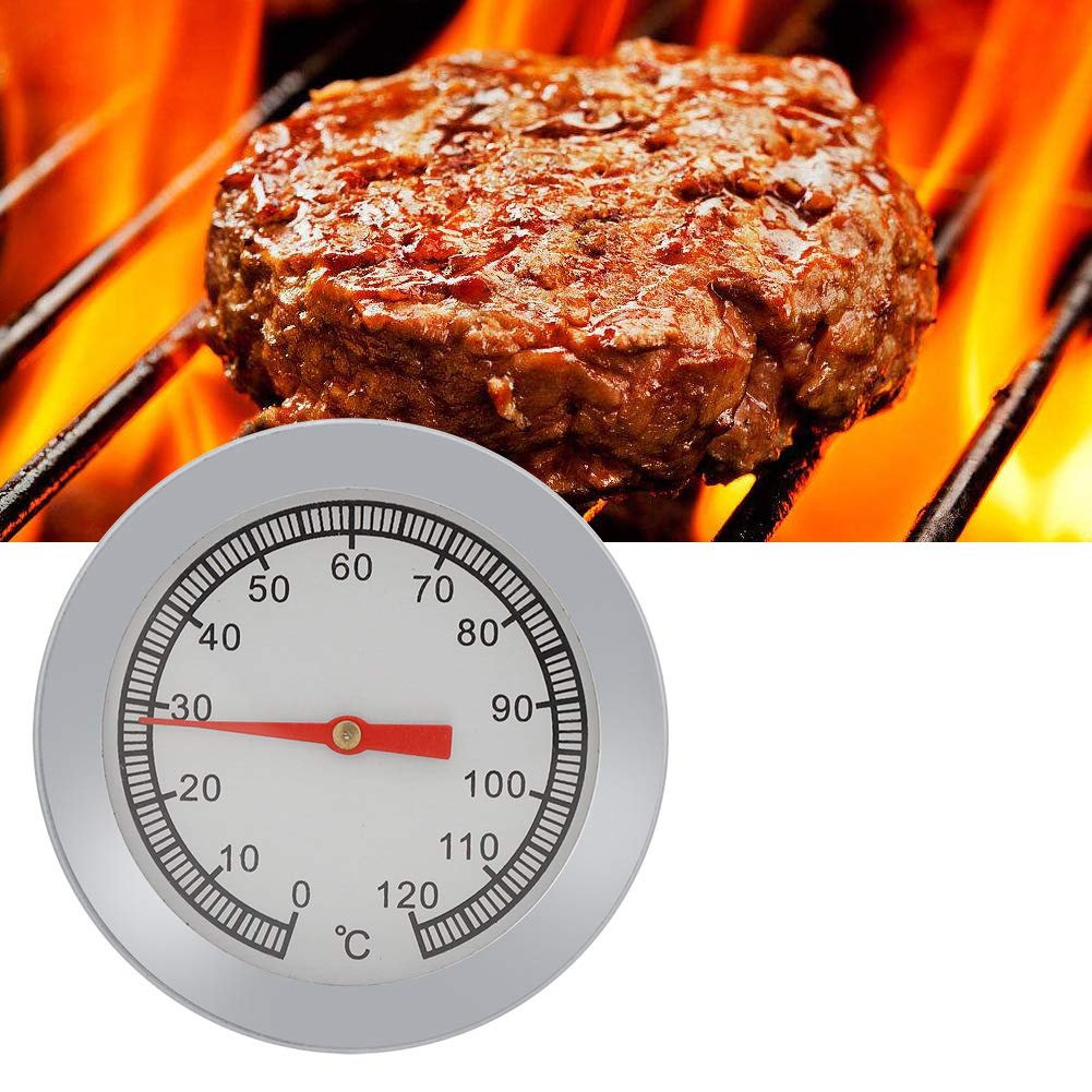 Dokładny 1 szt. termometr do pizzy termometr do grilla, zakres od 0 ~ 120 ℃ stal nierdzewna dowolny grill, grill lub piekarnik do gotowania grilla