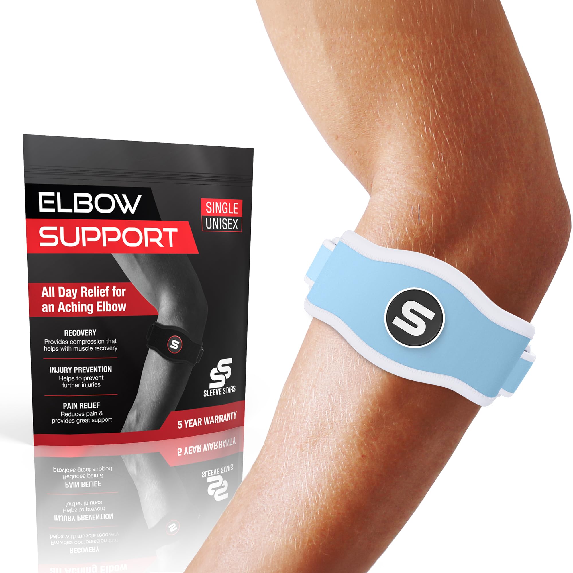 STEP BALANCE Gomitiera Sportiva a Infrarossi Lontani FIR - Tutore Gomito Compressione Graduata - Supporto Epicondilite, Tennis Elbow, Padel - Unisex - S