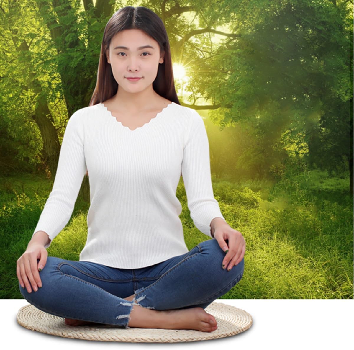 CALLARON Thick Straw Woven Floor Cushion 1.5cm Corn Husk Tatami Seat Pad Handwoven Meditation Yoga Mat Home Sitting Pillow