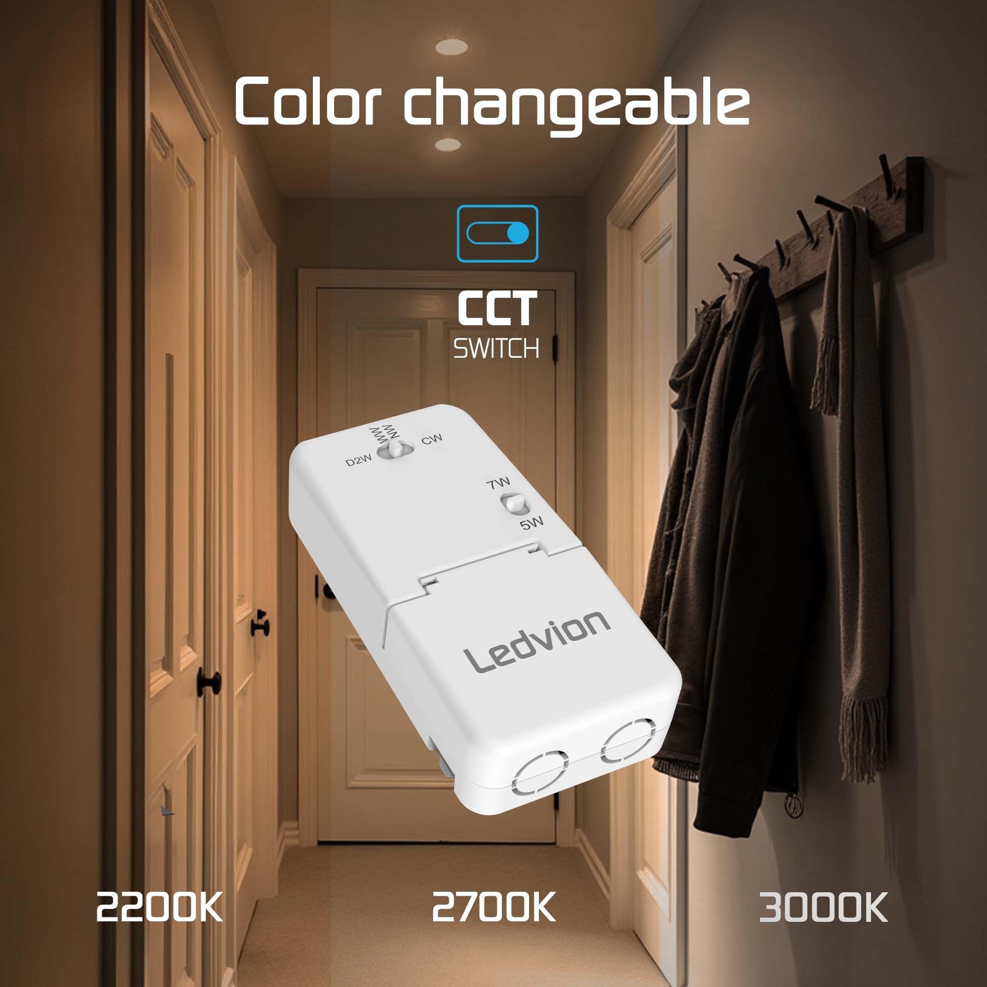 Ledvion - 6x LED Einbaustrahler, 230V, Edelstahl, dim to warm, IP65, wasserdicht, 5W/7W, COB, Downlight, Deckenstrahler, Bad, Küche, warmweiß, Tageslicht, Halogenersatz, Stimmungslicht, kompakt