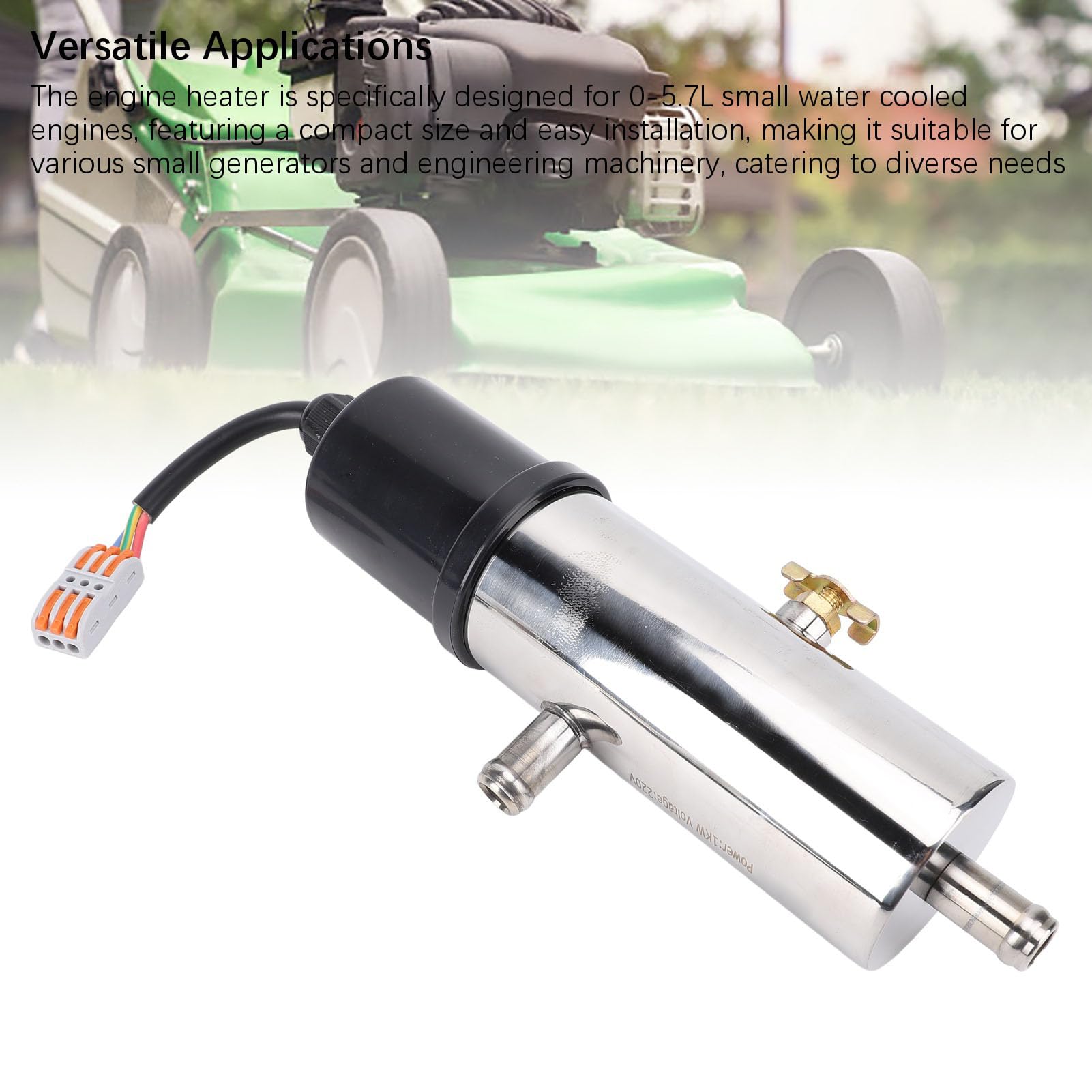Zerodis Grzejnik Generatora 1000 W, Podgrzewacz Płynu Chłodzącego 110 V ze Stali Nierdzewnej, Zapewniający długą żywotność, Szybki Rozruch na Zimno i Redukcja Emisji W Silnikach