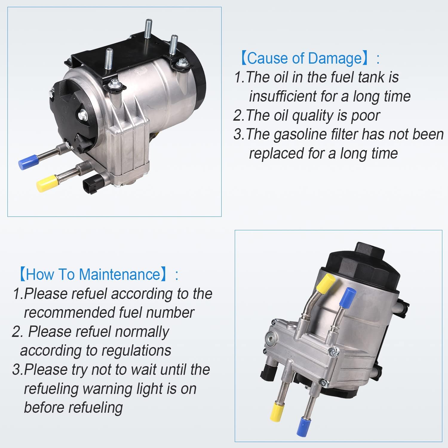 CARMOCAR Fuel Pump Assembly 6C3Z-9G282-C PFB-101 replacement for Ford F250 F350 F450 F550 Super Duty 2003-2007 Excursion 2003-2005 6.0L V8 Power stroke Diesel Engine 6C3Z9F759