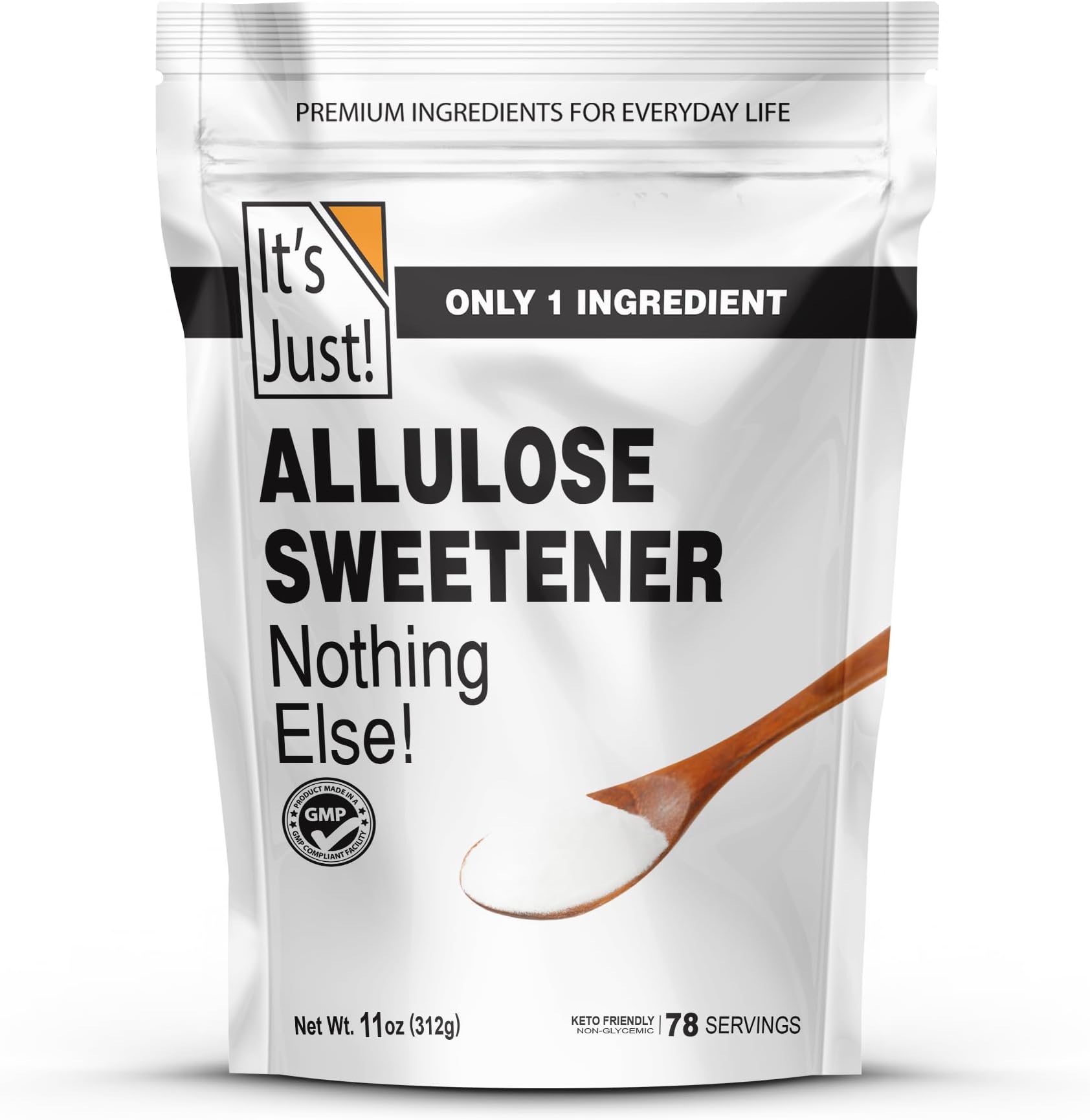 It's Just - Allulose, Sugar Substitute, Keto Friendly Sweetener, Non-Glycemic, Non-GMO (11oz)