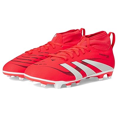 adidas Kids Club Predator Sock Firm Ground/Multi Ground Soccer Cleats (Little Kid/Big Kid) Kids Shoes Lucid Red/White/Black