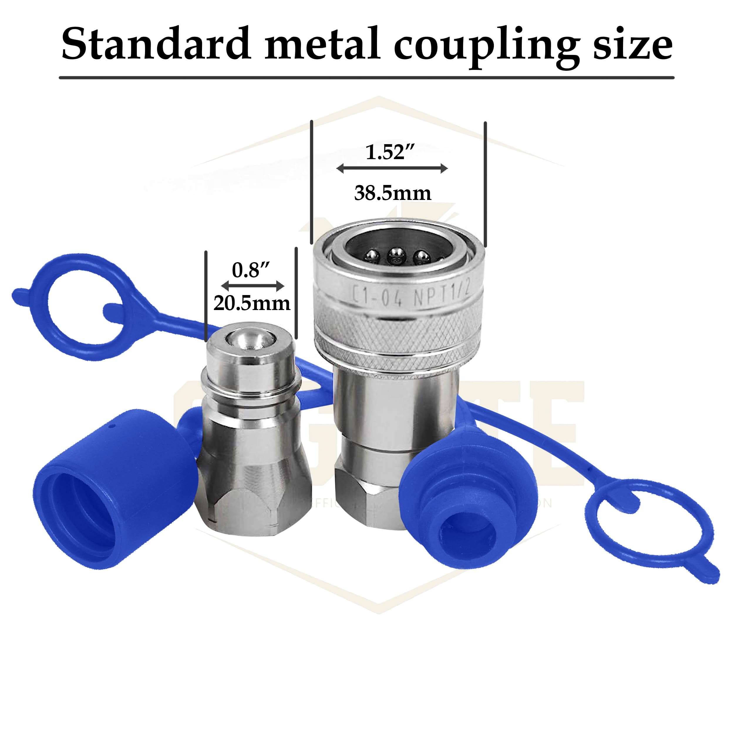 Jeux De Protections Anti-poussière Pour Coupleurs Hydrauliques - Résistants Aux Intempéries, Pour Machinerie (neuf)