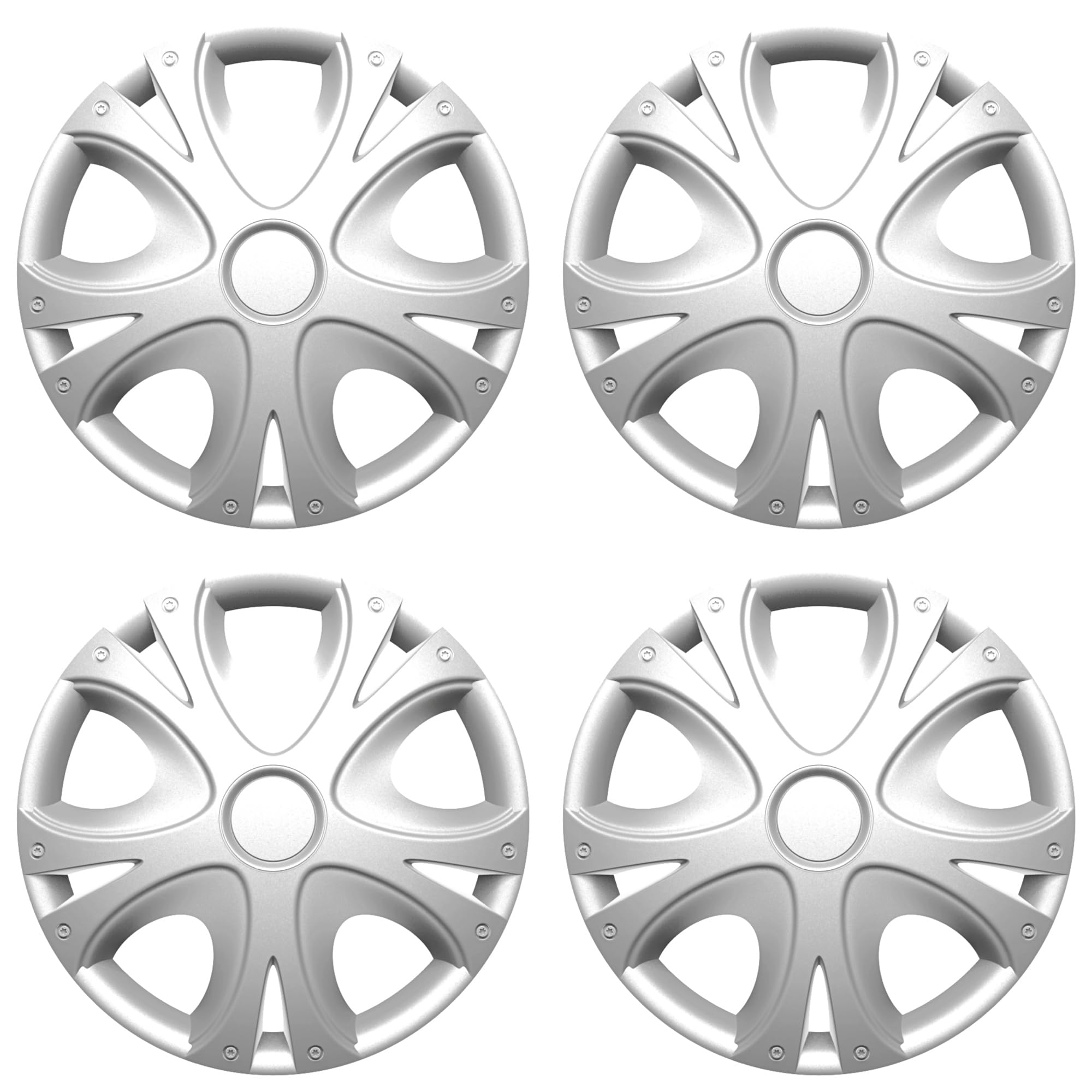 Versaco Car Wheel Trims LUXURY14 - Silver 14 Inch 15-Spoke - Boxed Set of 4 Hubcaps - Includes Fittings/Instructions — view 18