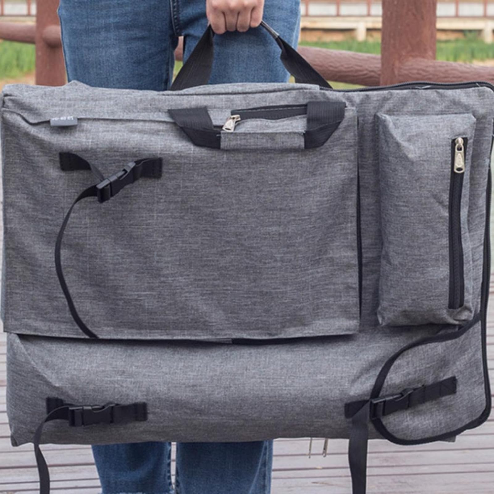 Bolsa para Tablero Dibujo Ajustable, Gris Mate