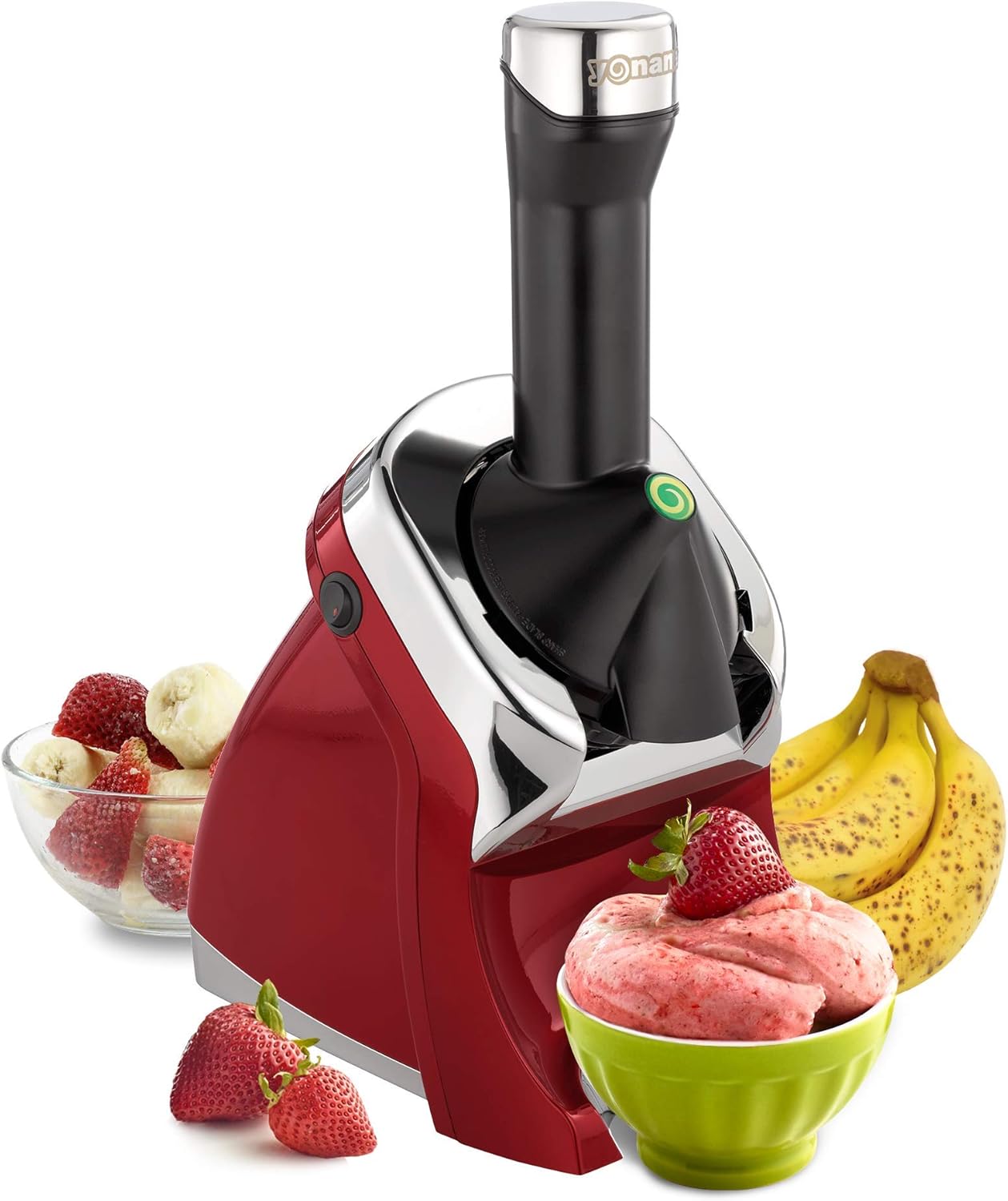 Yonanas 988RD Deluxe Frozen Dessert Maker Premium Chrome