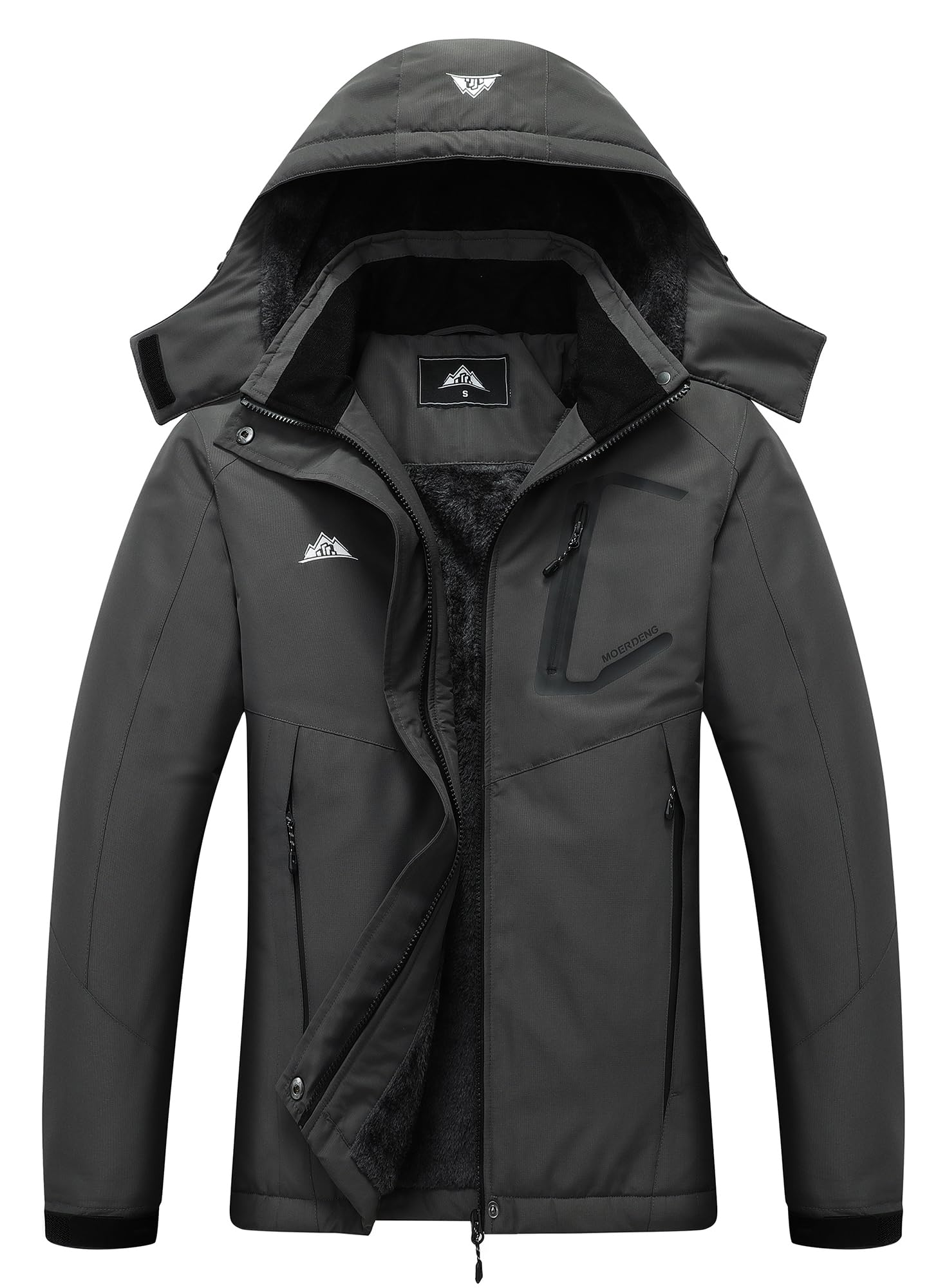 MOERDENG Women's Warm Winter Ski Coat Waterproof Snowboarding Jacket