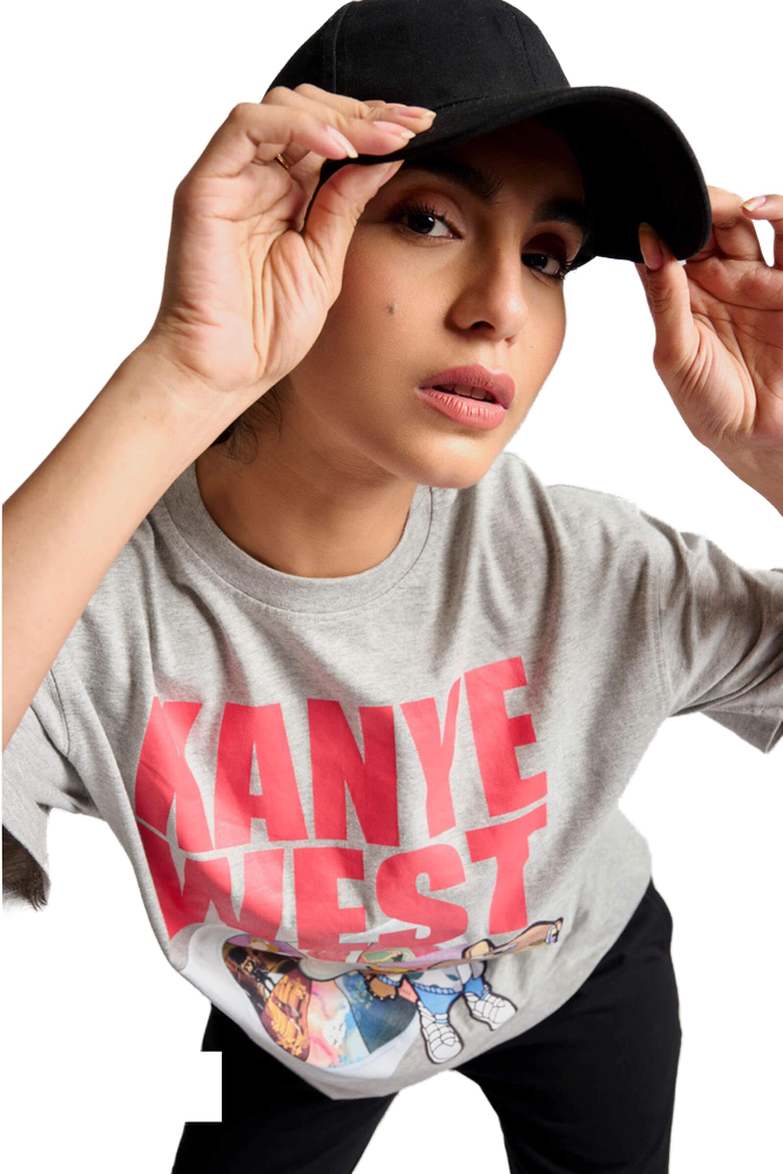 Bonkers Corner Grey Melange Best of Ye Tshirt Women in grey