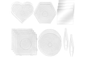 BILLIOTEAM Fuse Bead Boards Multi-Shape Pegboard Kit
