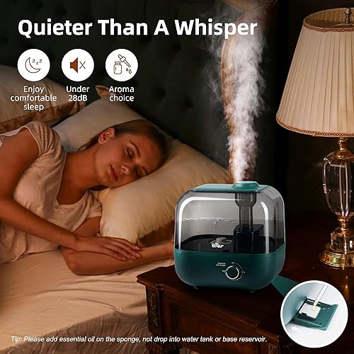 Miniatura 5 de Bear Humidificadores para dormitorio, hogar, habitación grande, humidificadores de llenado superior de niebla fría de 5 L, humidificador de aire