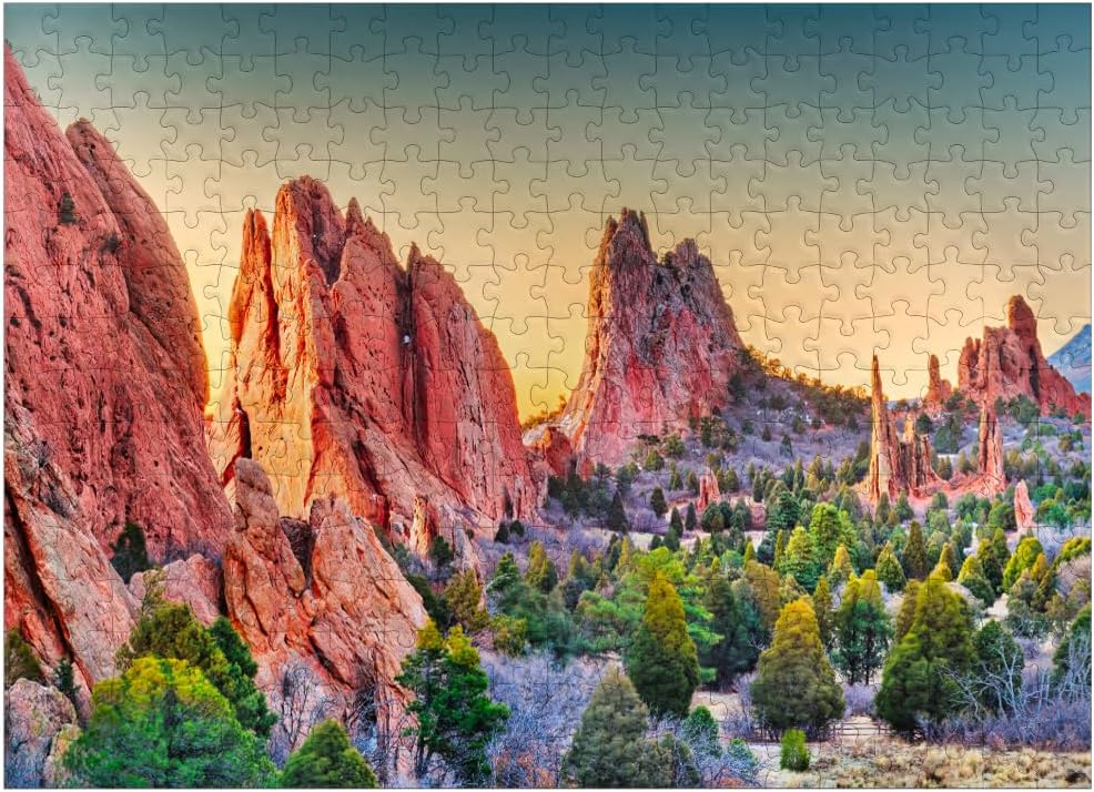 MyPuzzle Garden of The Gods, Colorado Springs, Colorado, USA - Premium 1000 Piece Jigsaw Puzzle for Adults