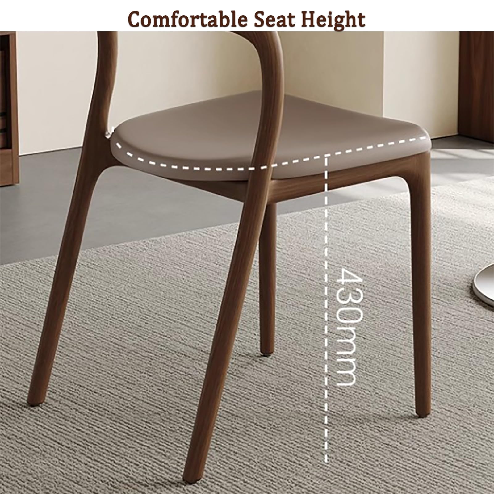 Sillas de comedor, silla de cocina de madera, sillas de comedor tapizadas modernas, silla de recepción para oficina, sala de estar, no requiere montaje