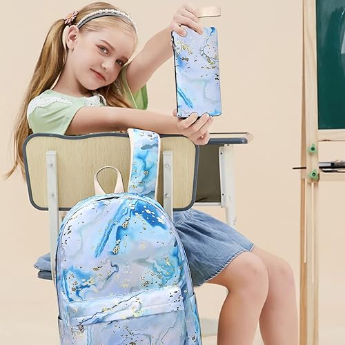 Miniatura 8 de BLUBOON - Mochila escolar para niñas y adolescentes con compartimento para laptop, lonchera y estuche para lápices,