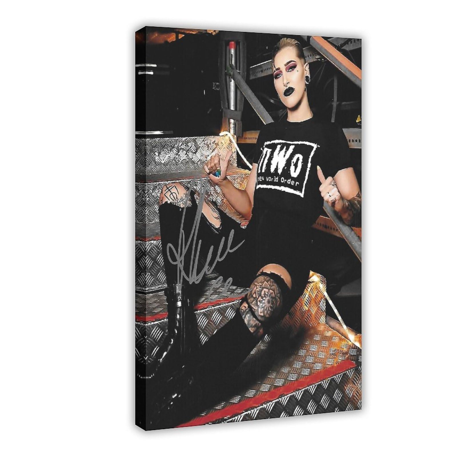 Hgklbg Frame-Style Wrestler Rhea Ripley Poster Canvas Poster Office Decor Gift