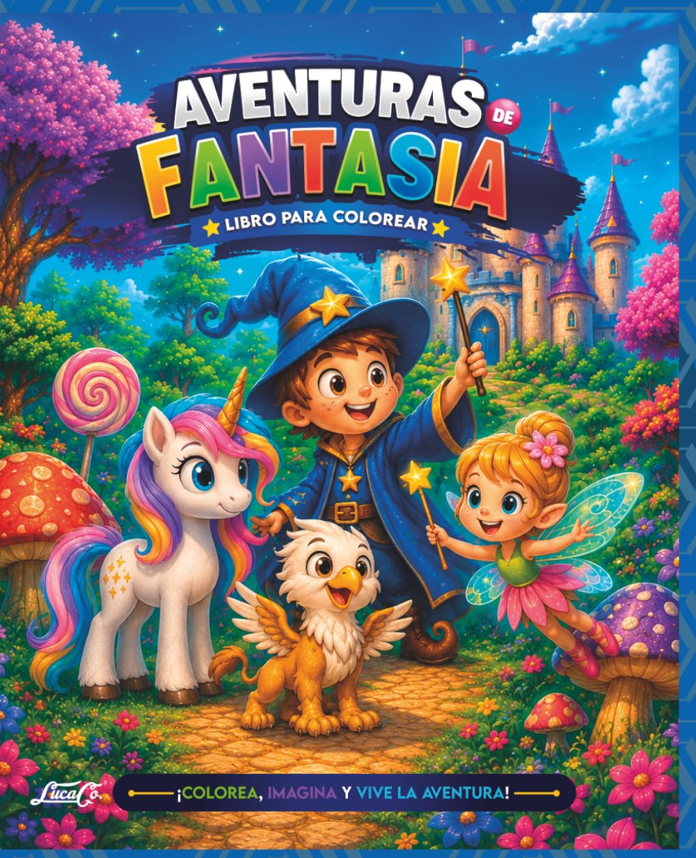 Aventuras de Fantasía para Colorear: Divertidos personajes mágicos en emocionantes aventuras de fantasía para niños y niñas