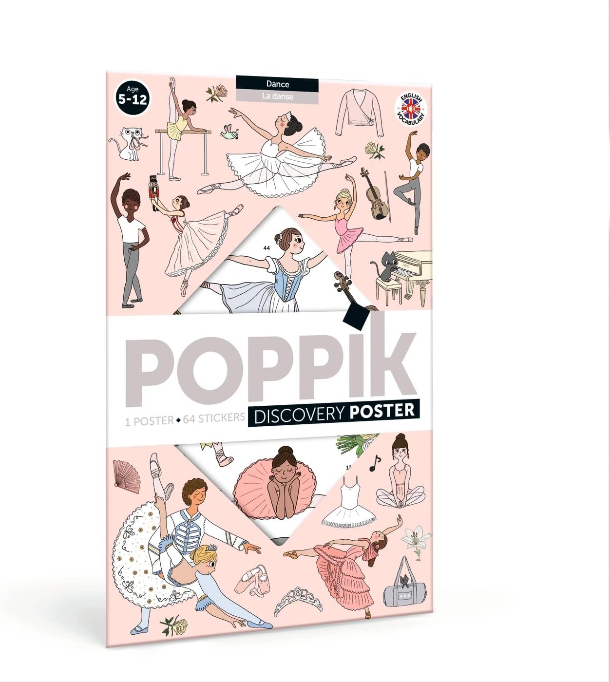 Poppik La danse: 1 poster + 64 stickers repositionnables