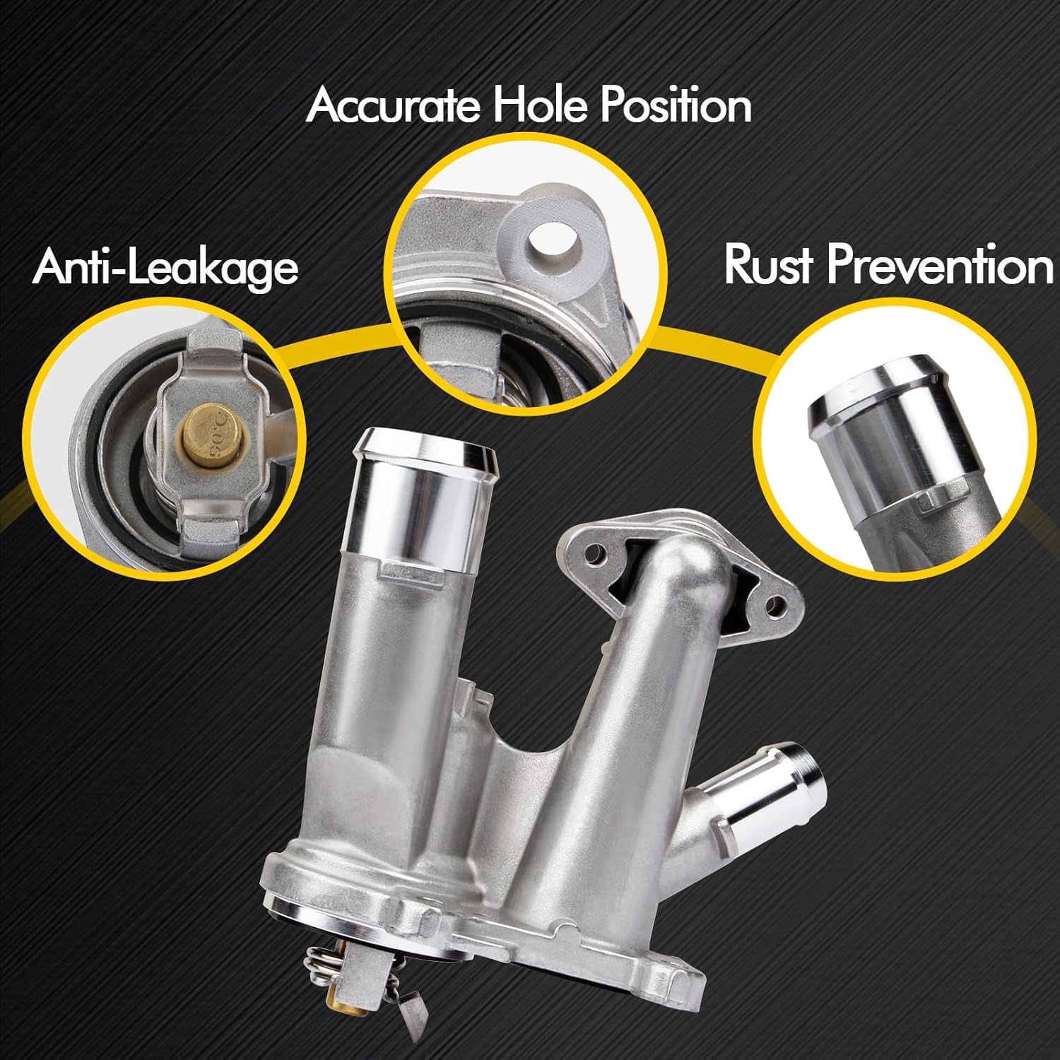 Engine Coolant Thermostat Housing Assembly Compatible with Ford 2013-2016 Escape 2014-2019 Fiesta 2013-2014 Fusion 2014-2016 Transit Connect OE BM5Z8592C BM5Z-8592-C