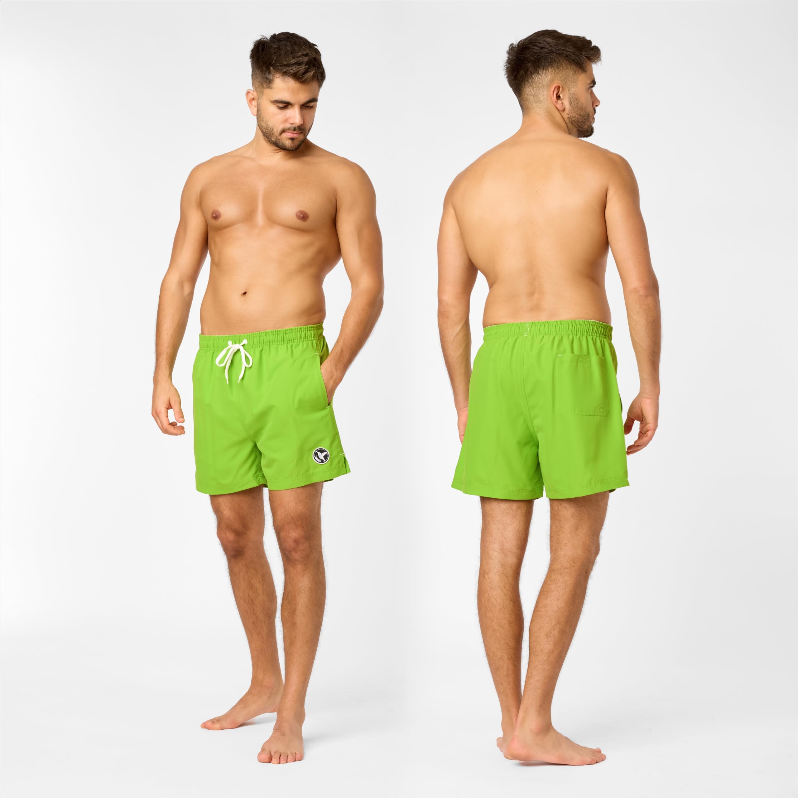 Ladeheid Bañador Hombre Short Deportivo de Baño con Forro Interior de Malla, Secado Rápido, Cintura con Cordón y Bolsillos, Cómodo para Playa, Piscina o Gimnasio LA40-198