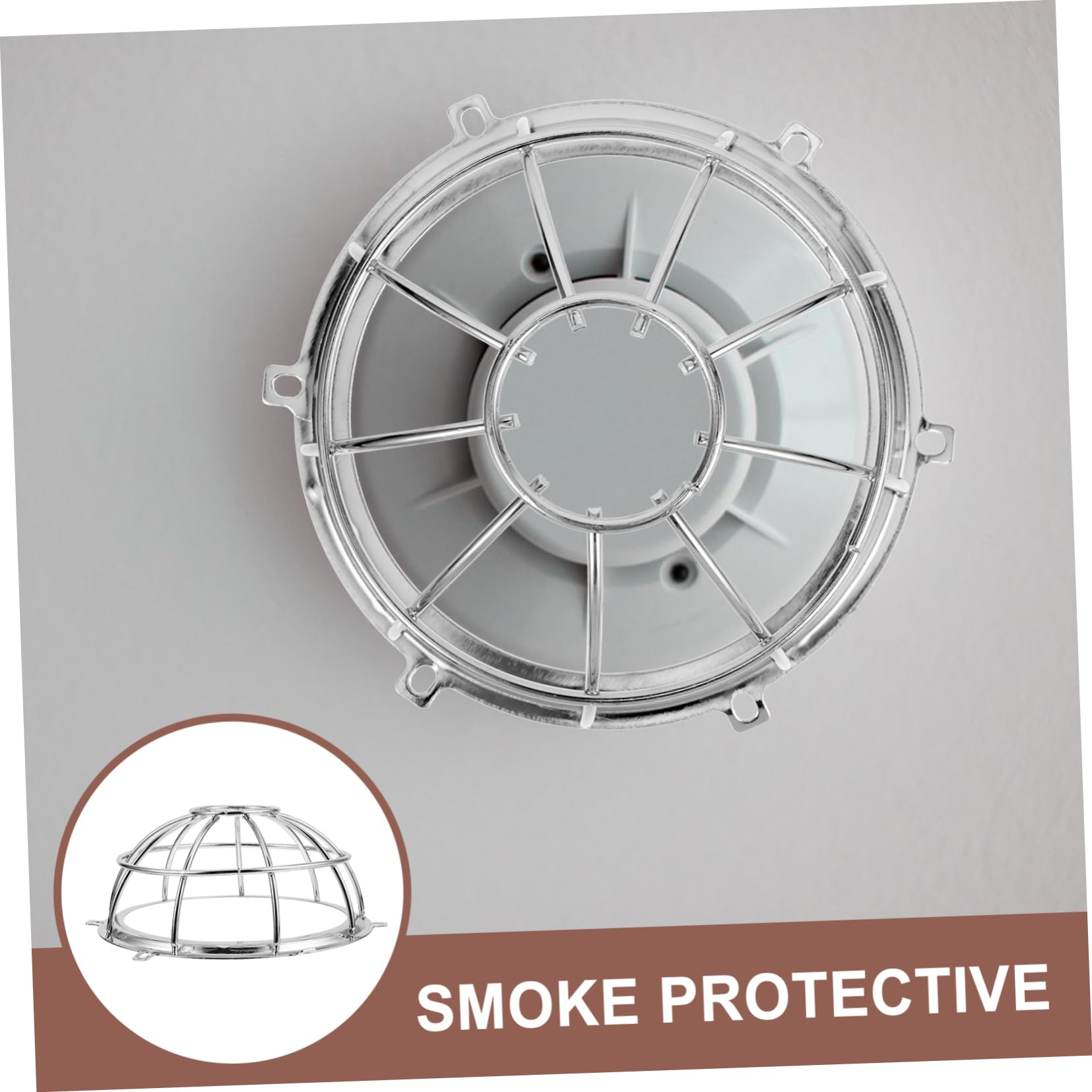 ULTECHNOVO Cubierta Protectora para Detector De Humo De Seguridad contra Incendios Protector De Metal Resistente Impactos Fácil De Instalar Protección De Alarma Hogar