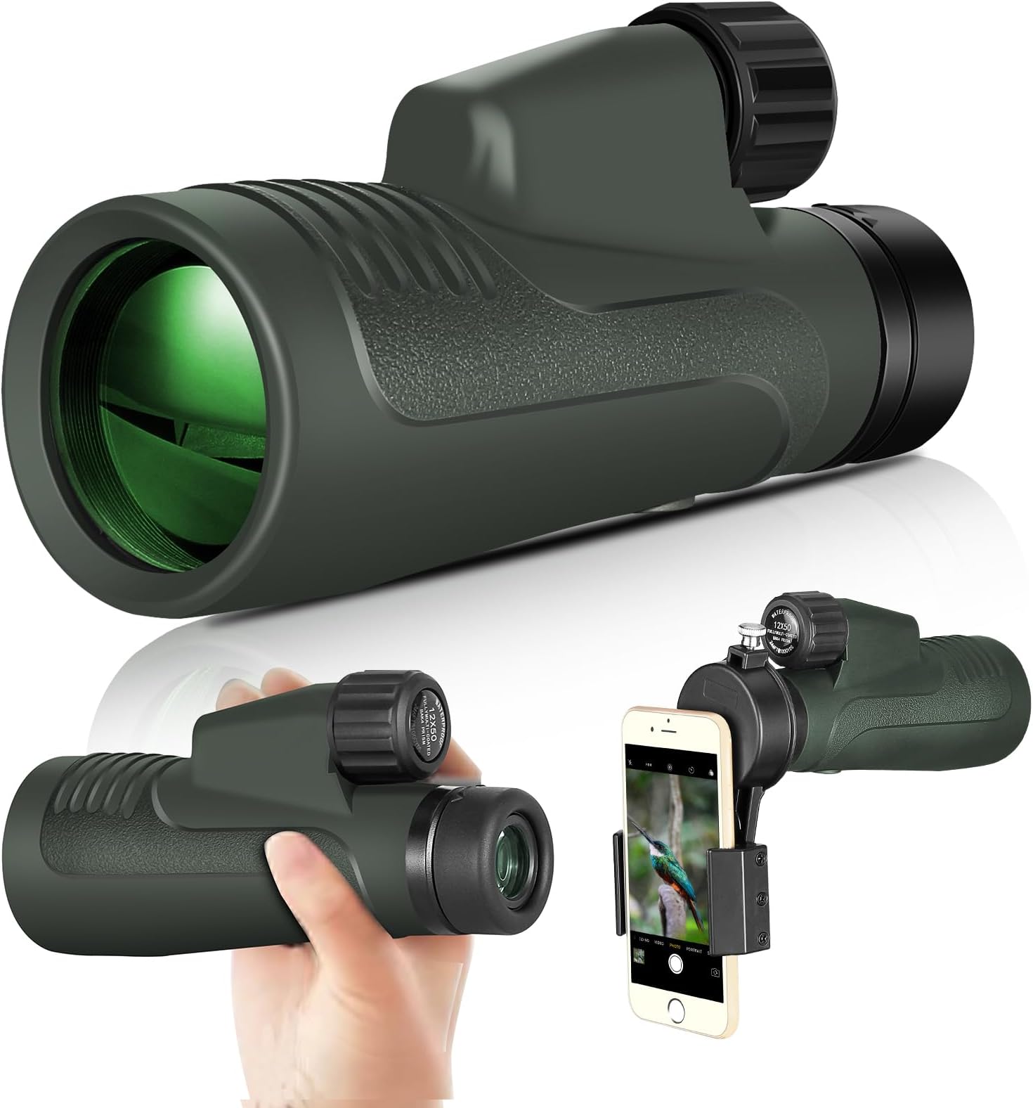12x50 Monoculars Telescope for Adults High Powered with